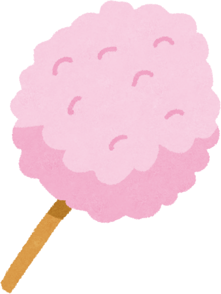 Pink Cotton Candy Illustration